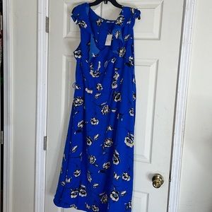Royal blue and black floral dress size 26/28W